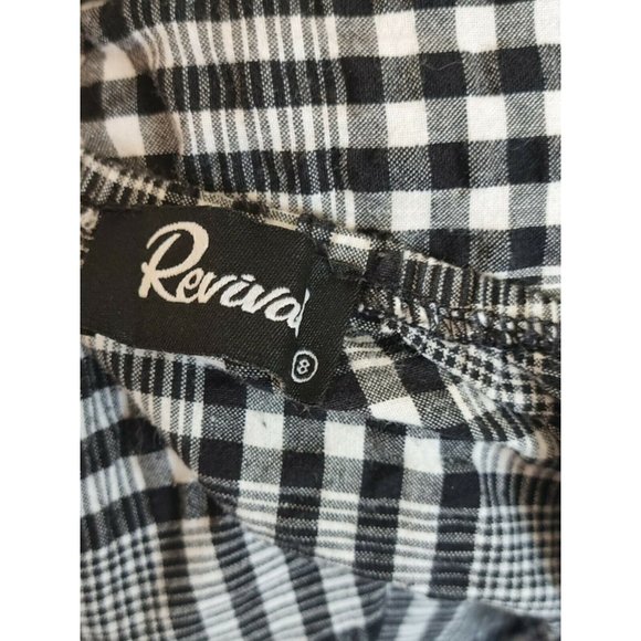 Revival Size 8 Check Gingham Dress A Line Knee Length - Picture 5 of 5